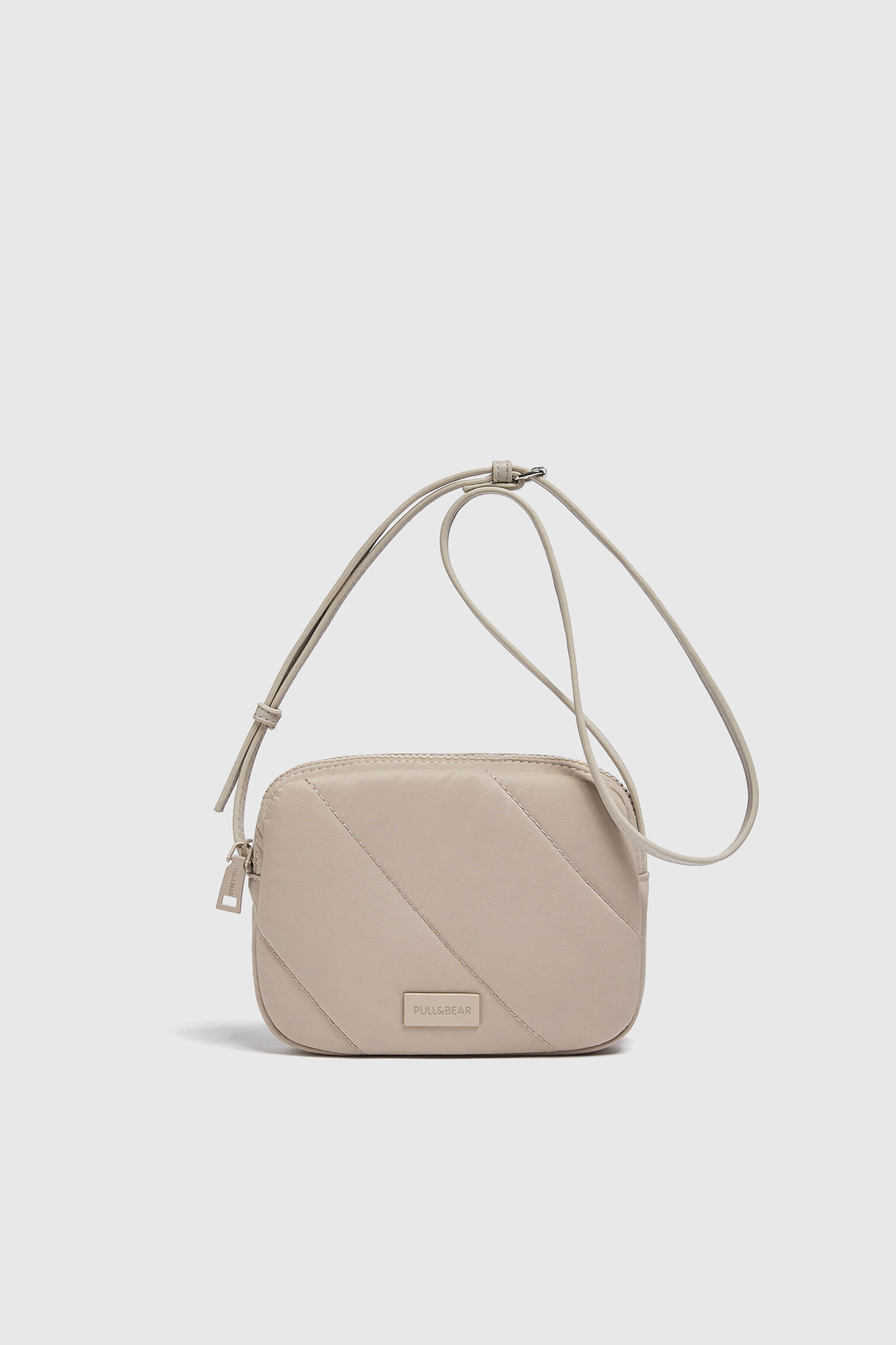 Mini bolsa transversal acolchoada - tostada