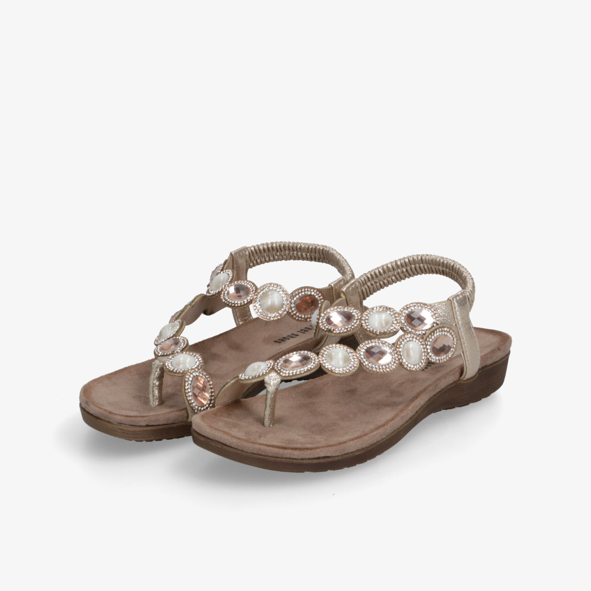 street shoes Damen Zehentrenner gold