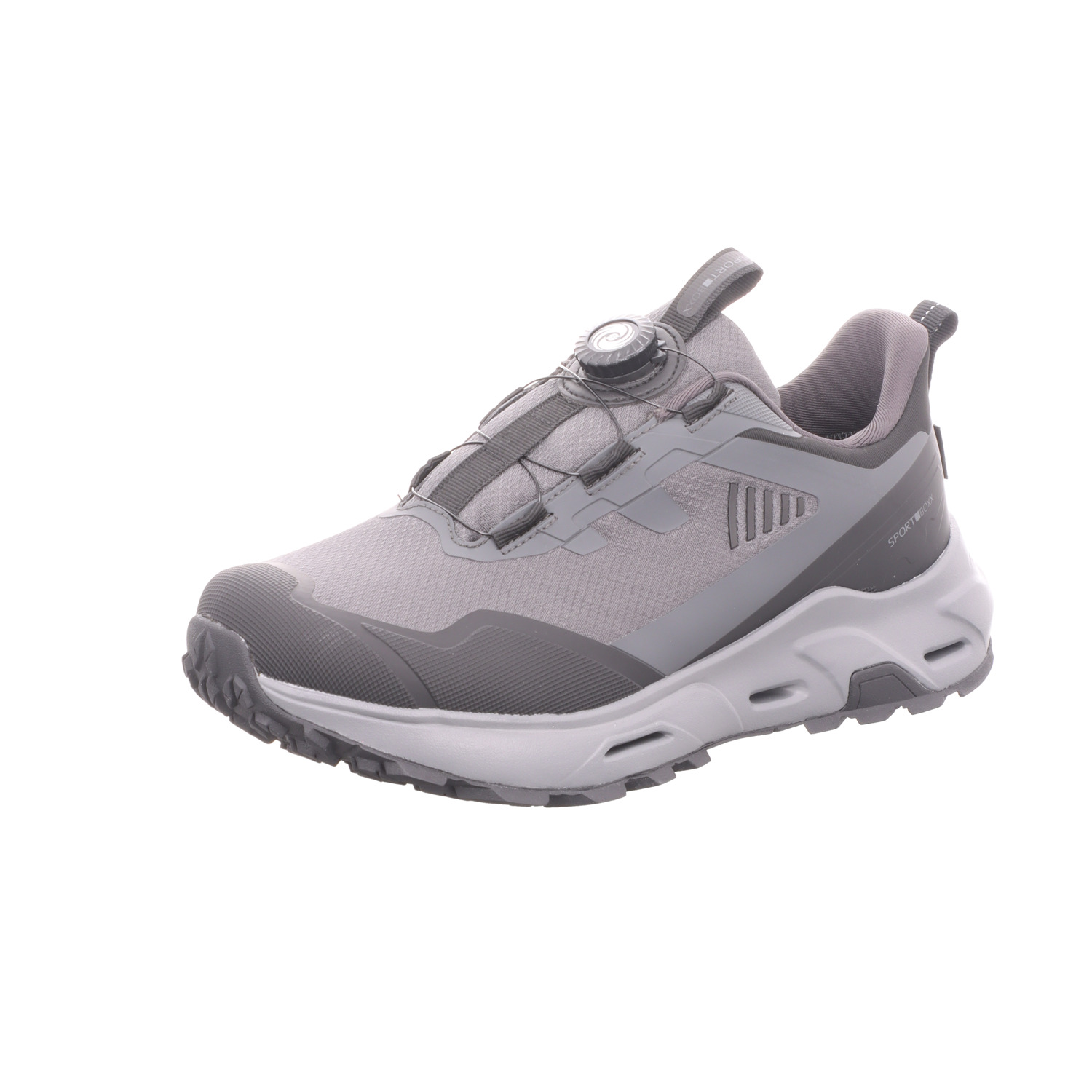 SPORT BOXX Herren-Outdoor-Leichtwanderschuh Grau-Schwarz
