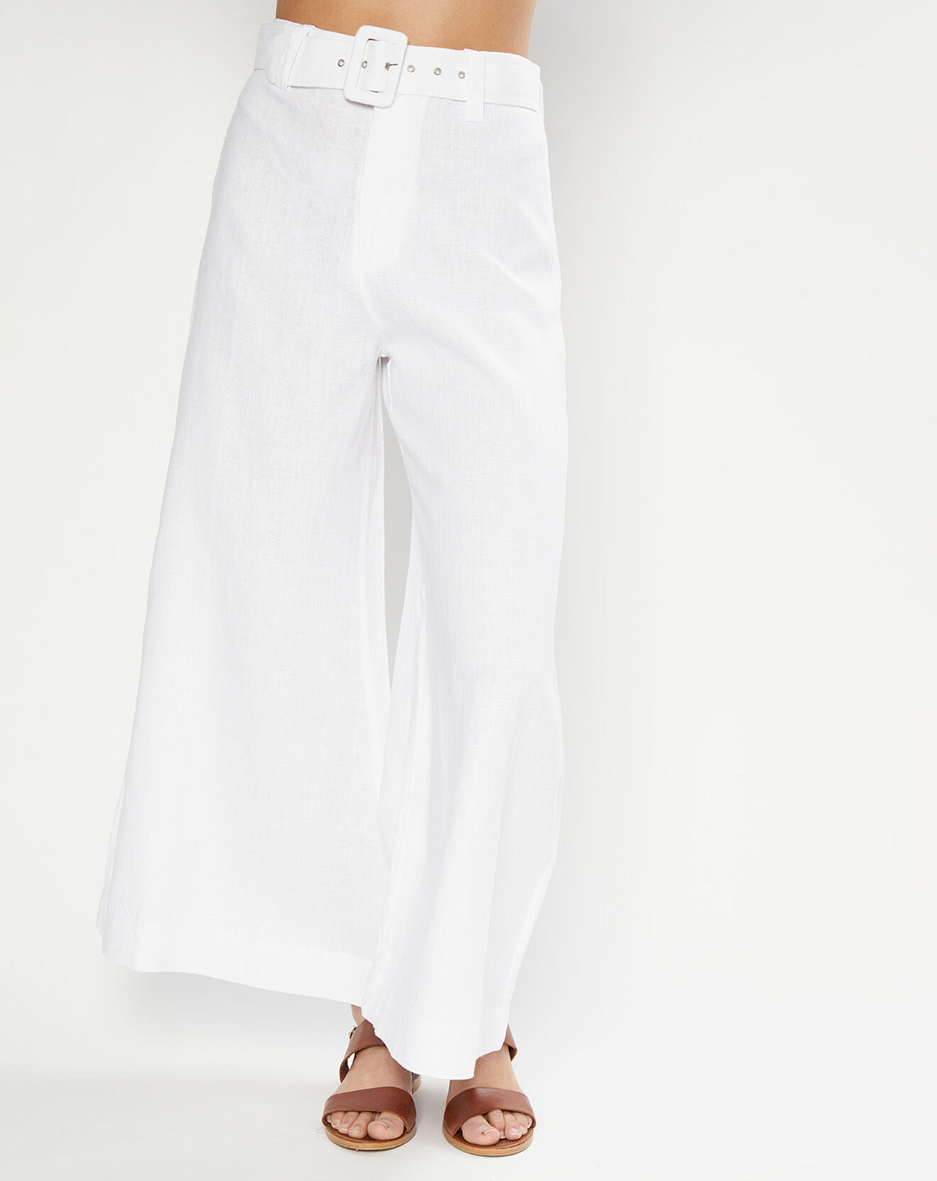 Faithfull the Brand Pantalon Rose Wide blanc