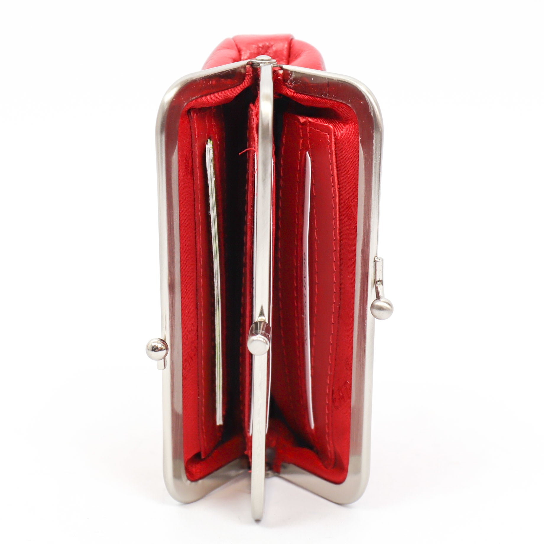 Beugelportemonnee 'Leona' rood Rood