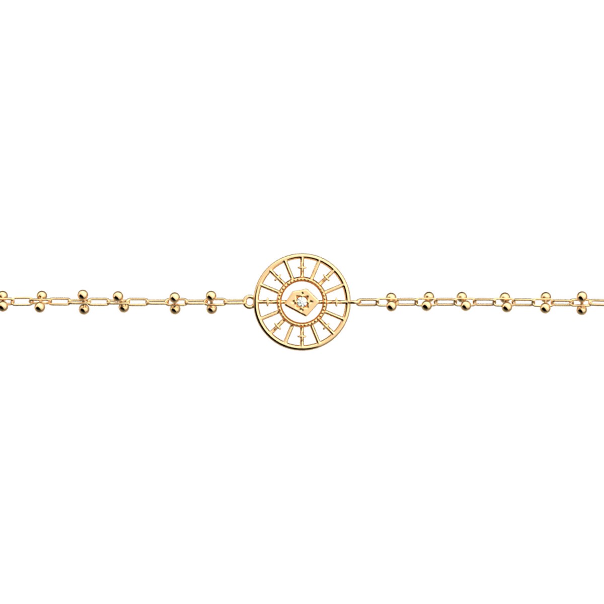 Bracelet souple Les Georgettes Astrale doré16mm
