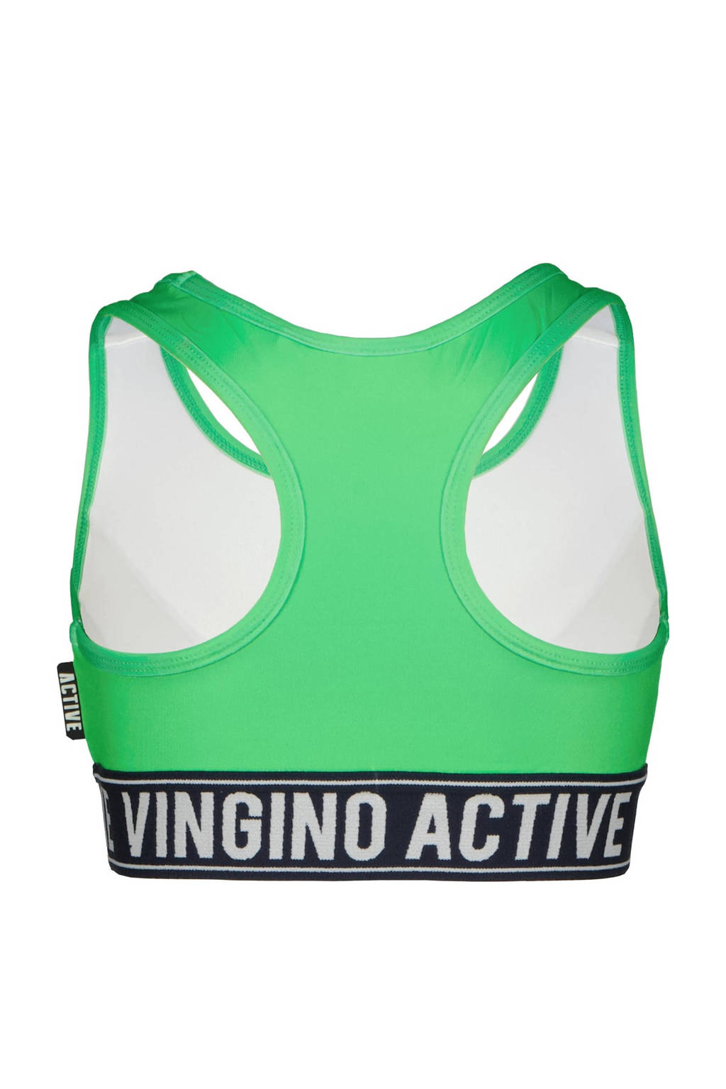 Vingino sporttop Grace diep donkerblauw/neongroen