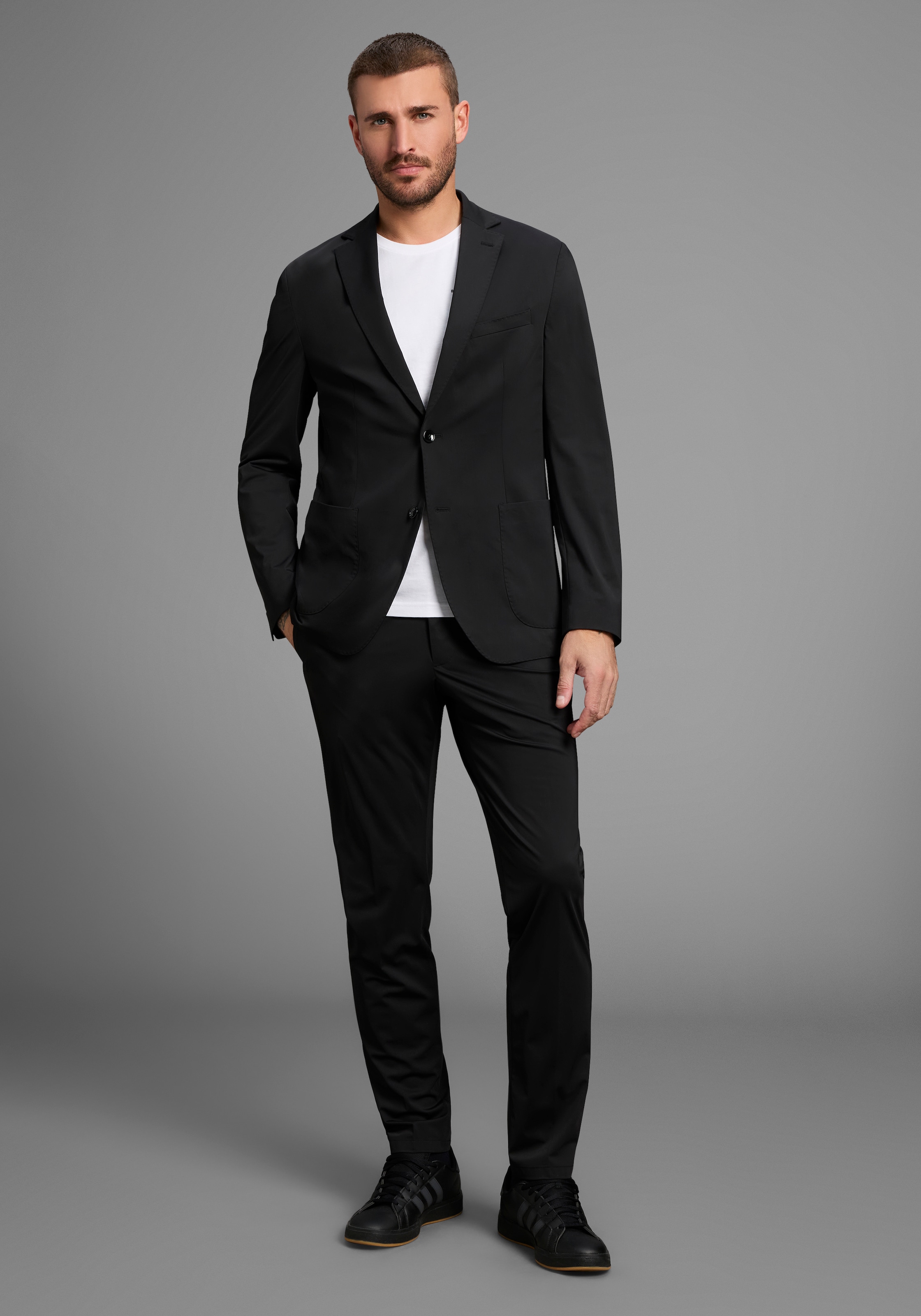 Bruno Banani Anzug »Packable Suit, Anzug« Sakko & Hose, 2 tlg. slim fit perfekt für Reisen! immer Top gestylt ohne Knitterfalten