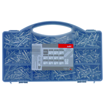 Suki popnagel assort 650 dlg in koffer