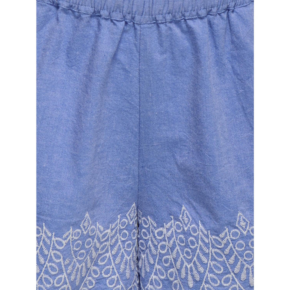 Køb kids ONLY Blue Bonnet Bright White Emb Kogtulum Emb Shorts Wvn