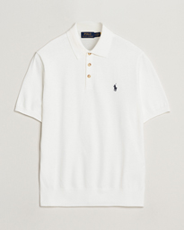 Polo Ralph Lauren Knitted Short Sleeve Polo Deckwash White