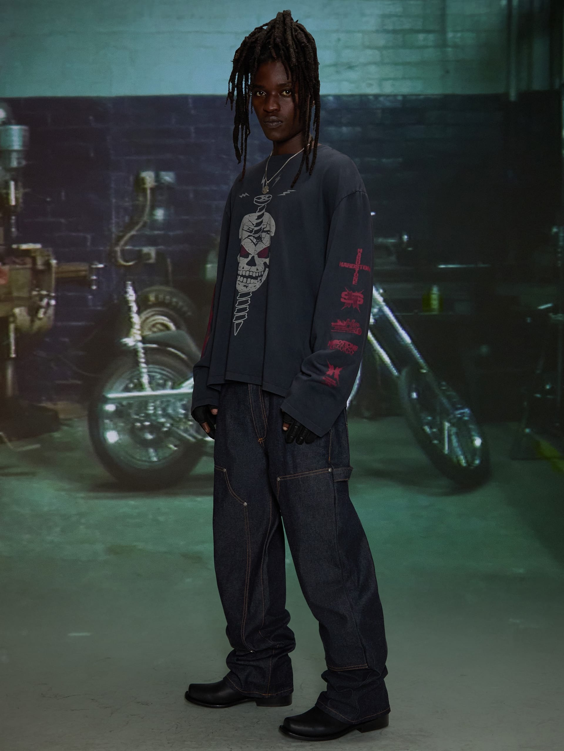 Calça jeans HARDSTONE Raw Denim Carpenter