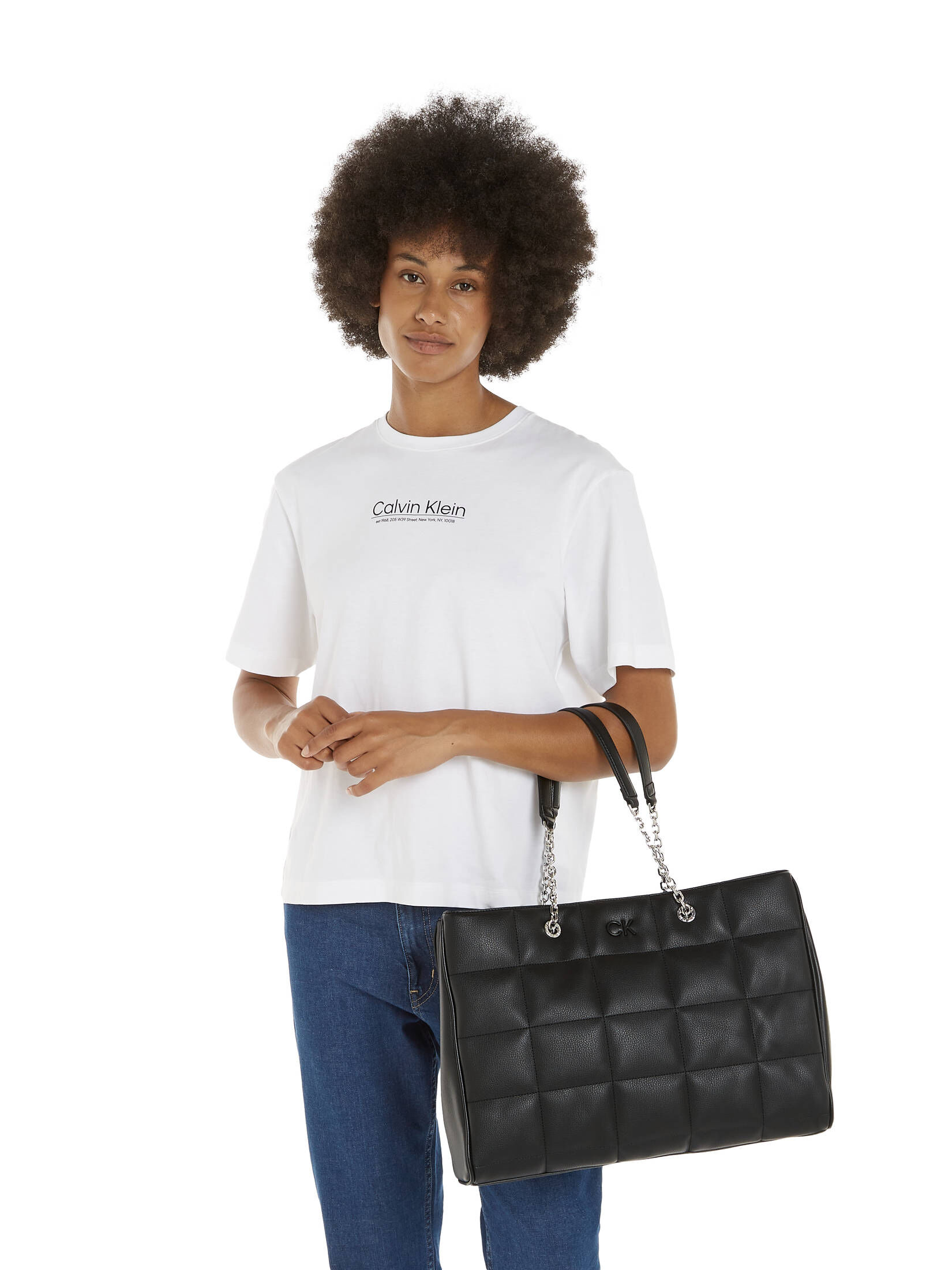 CALVIN KLEIN| Damen Tasche SQUARE QUILT CHAIN SHOPPER
