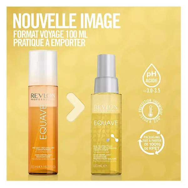 Condicionador desembaraçante bifásico Revlon Professional Equave™ com proteção solar, 100ml