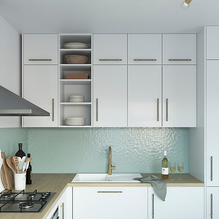 Caisson haut de cuisine Caraway GoodHome blanc H. 72 cm x L. 40 cm