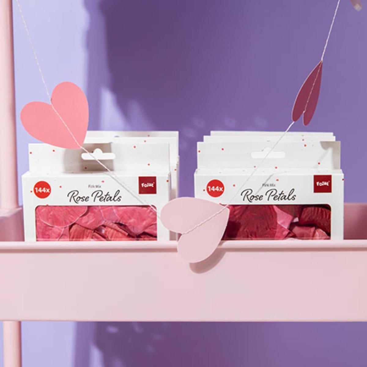 Roze Rozenblaadjes 144st