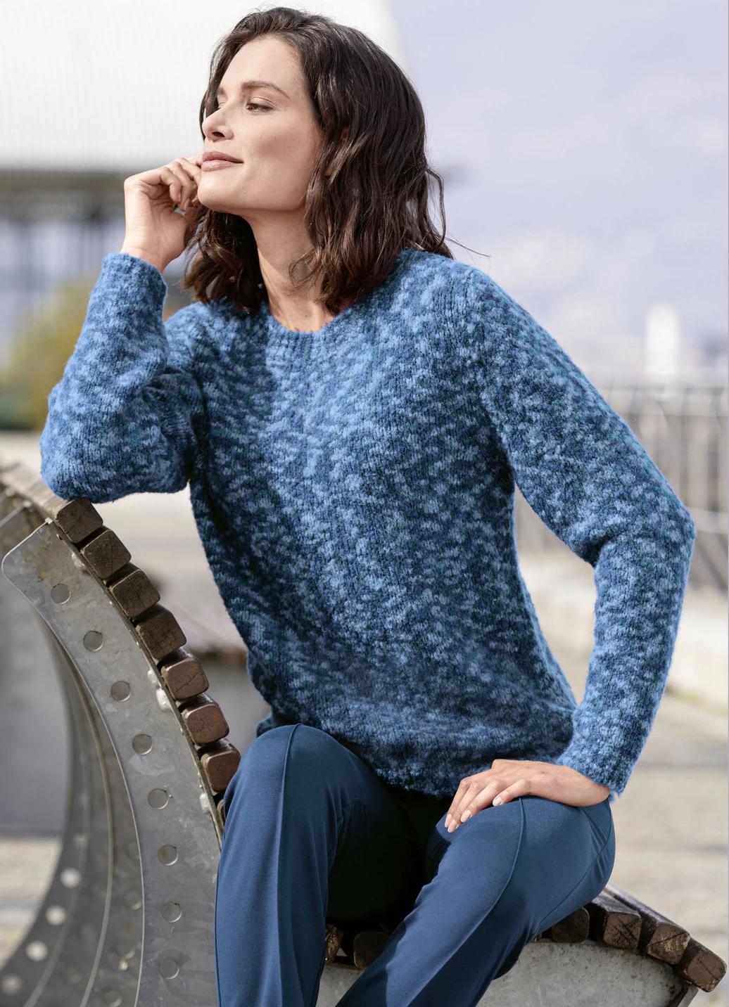 Pullover aus hochwertigem Bouclégarn