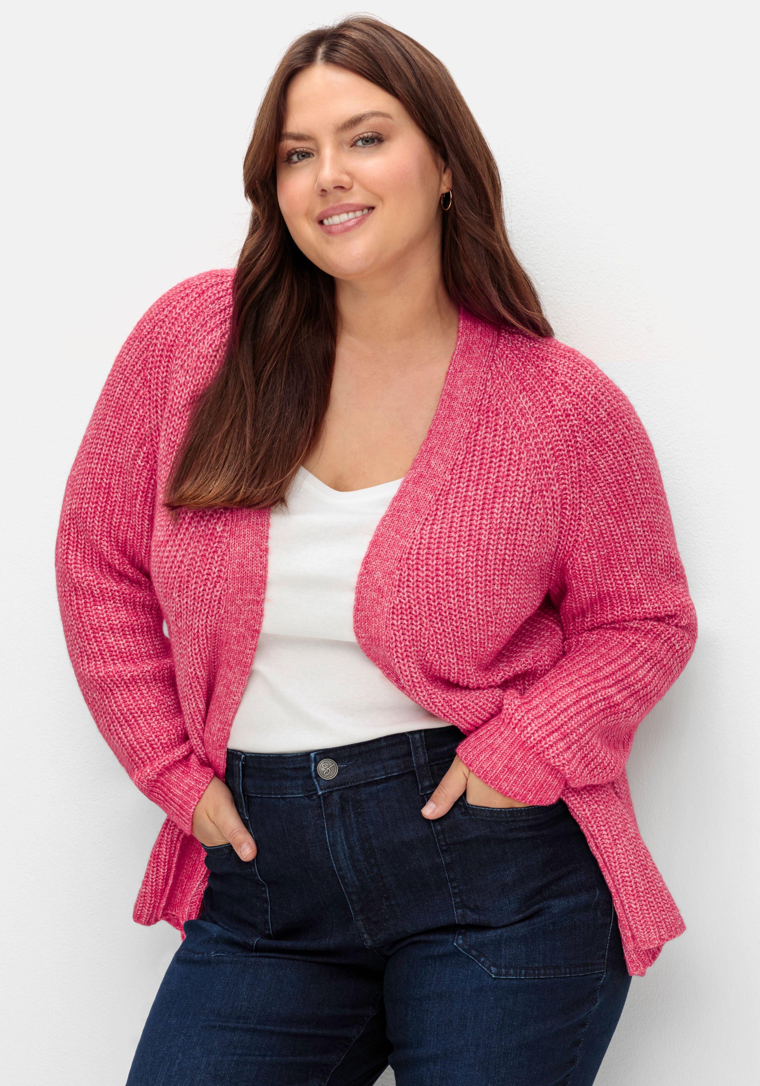Strickjacke im Patentstrick, offene Form
