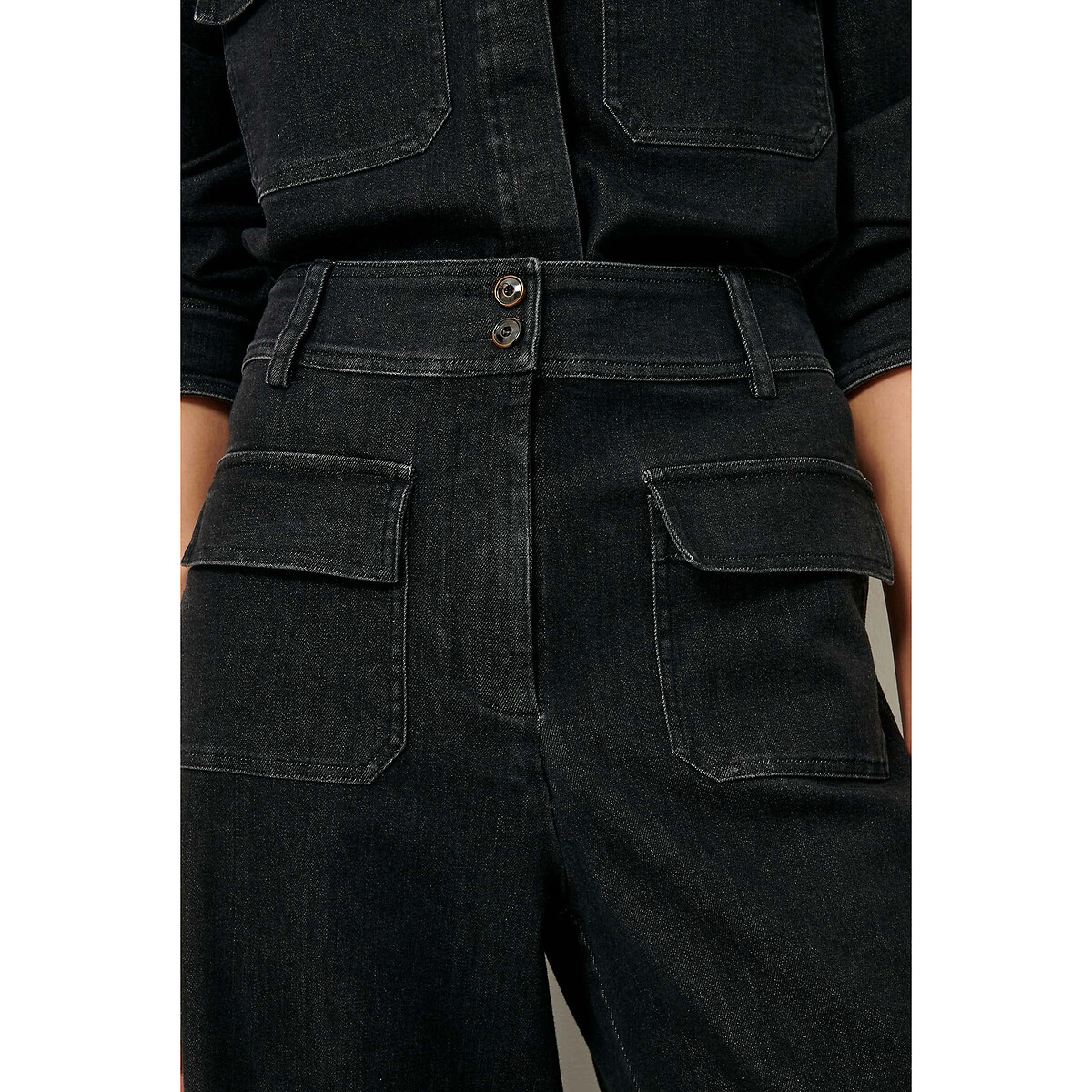 SESSUN<br>Calças largas com bolsos aplicados Manhattan