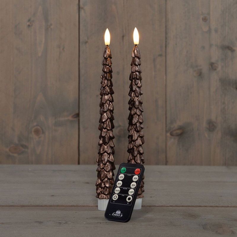 Anna's Collection - LED Dinerkaars - Brons - D 3 H 27 cm