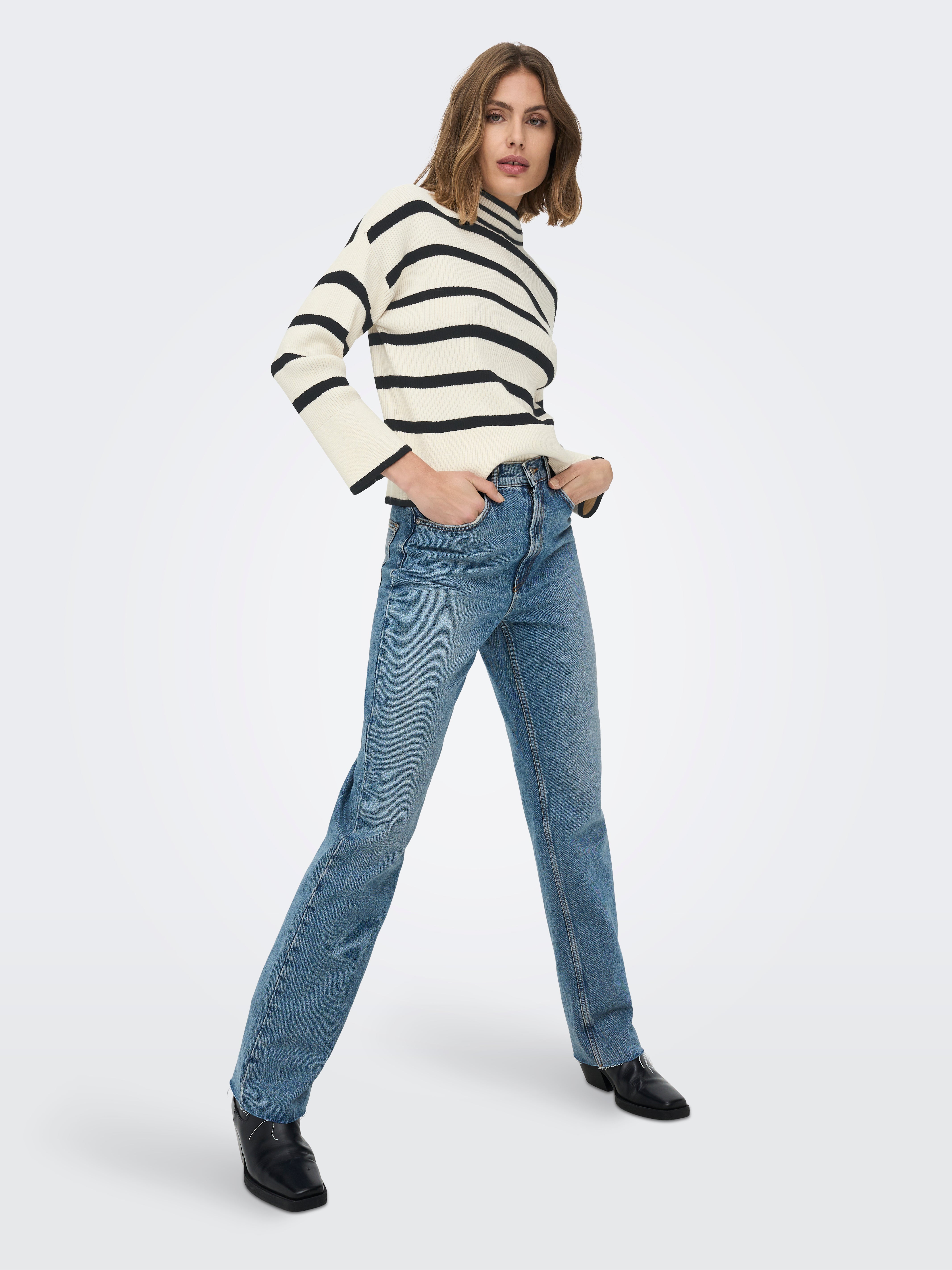 ONLIBI Strickpullover Whitecap Gray