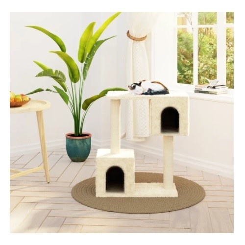 Arranhador Vidaxl creme duplo para gatos