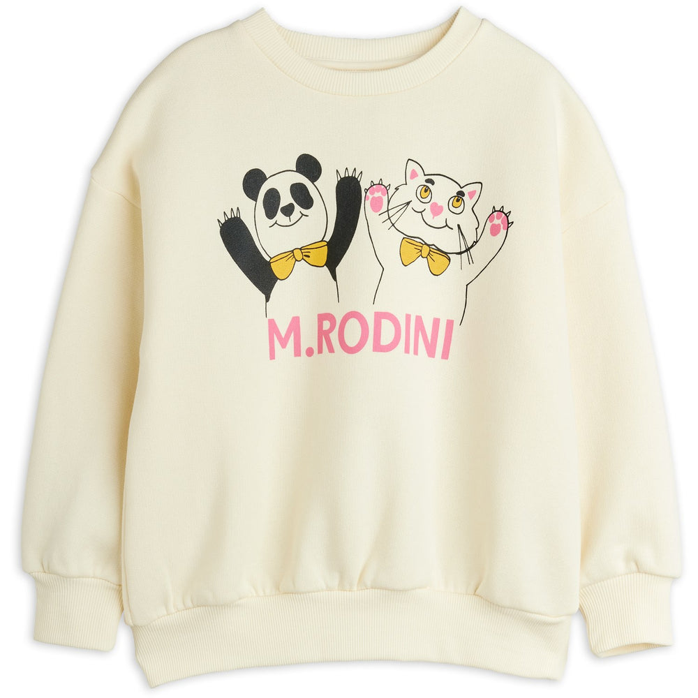 Køb Mini Rodini Offwhite Panda & Cat Sp Sweatshirt