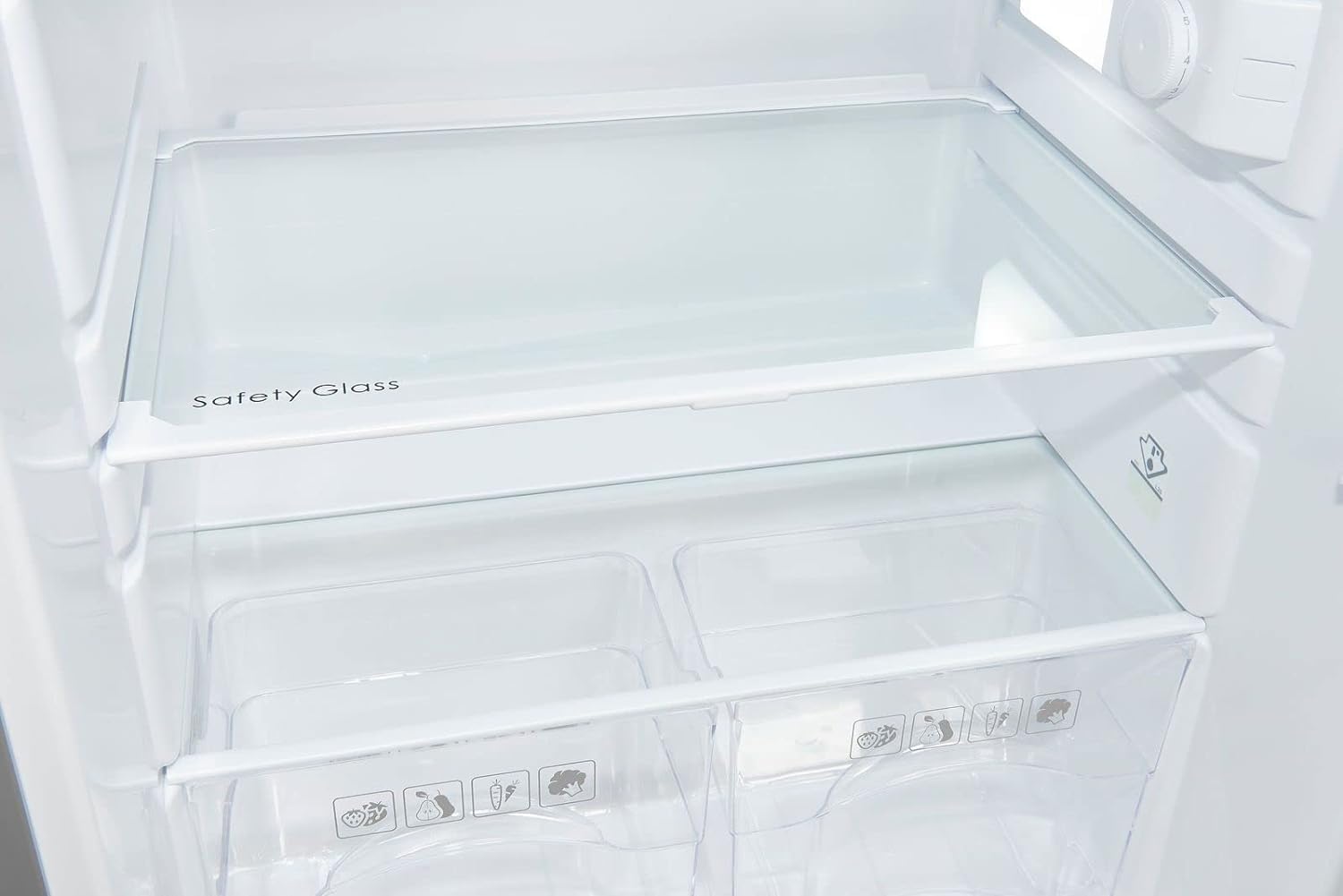 Exquisit Kühlschrank KS16-4-HE-040E inoxlook | 109 l Nutzinhalt | Edelstahloptik | Gemüsefach | Gefrierfach | Kompakt | LED Licht