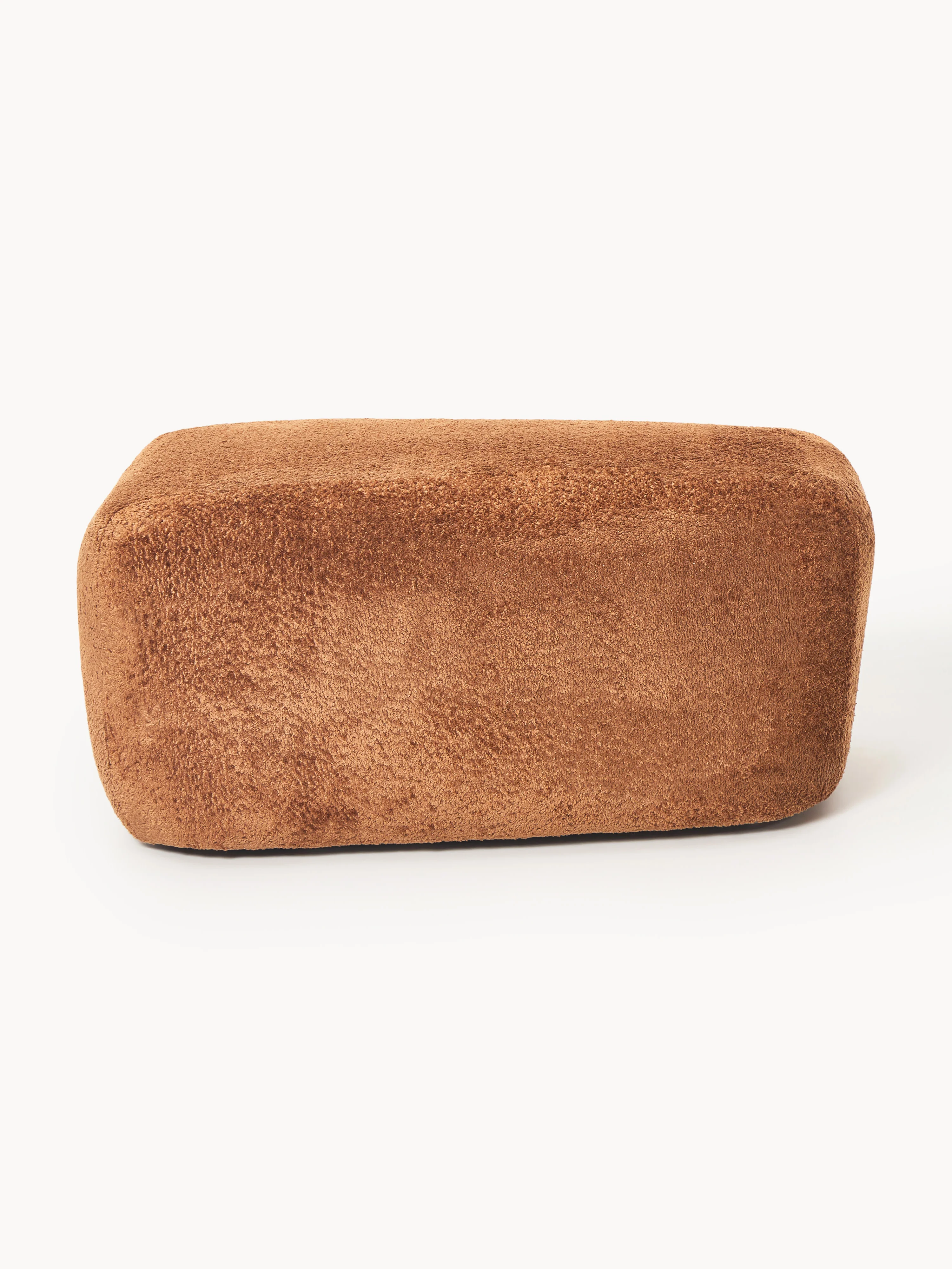 Grote teddy bouclé ottoman Wolke