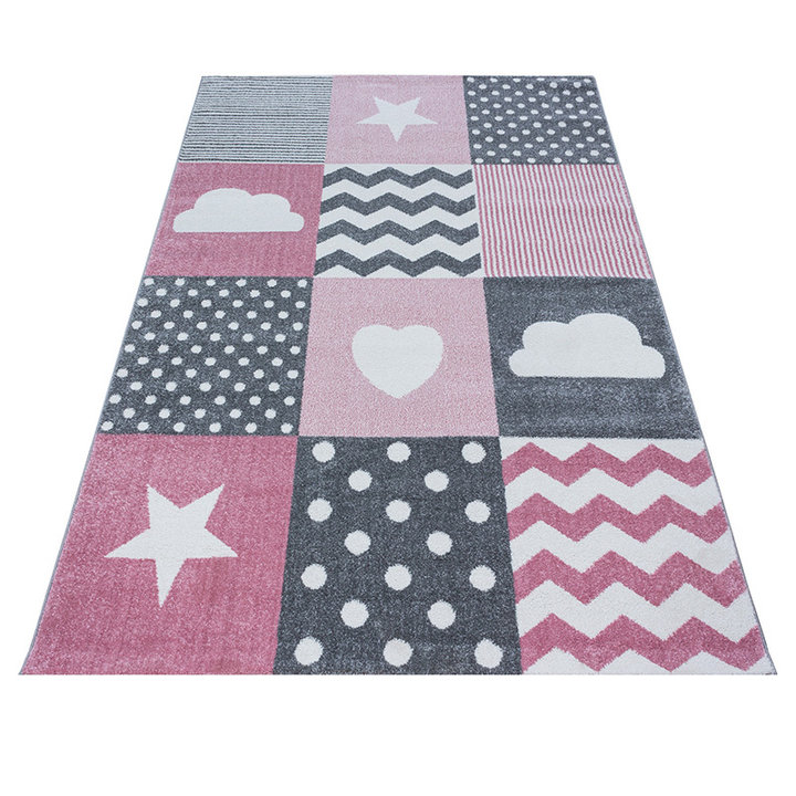 Kindervloerkleed - Ava Multi/Roze | Speels design