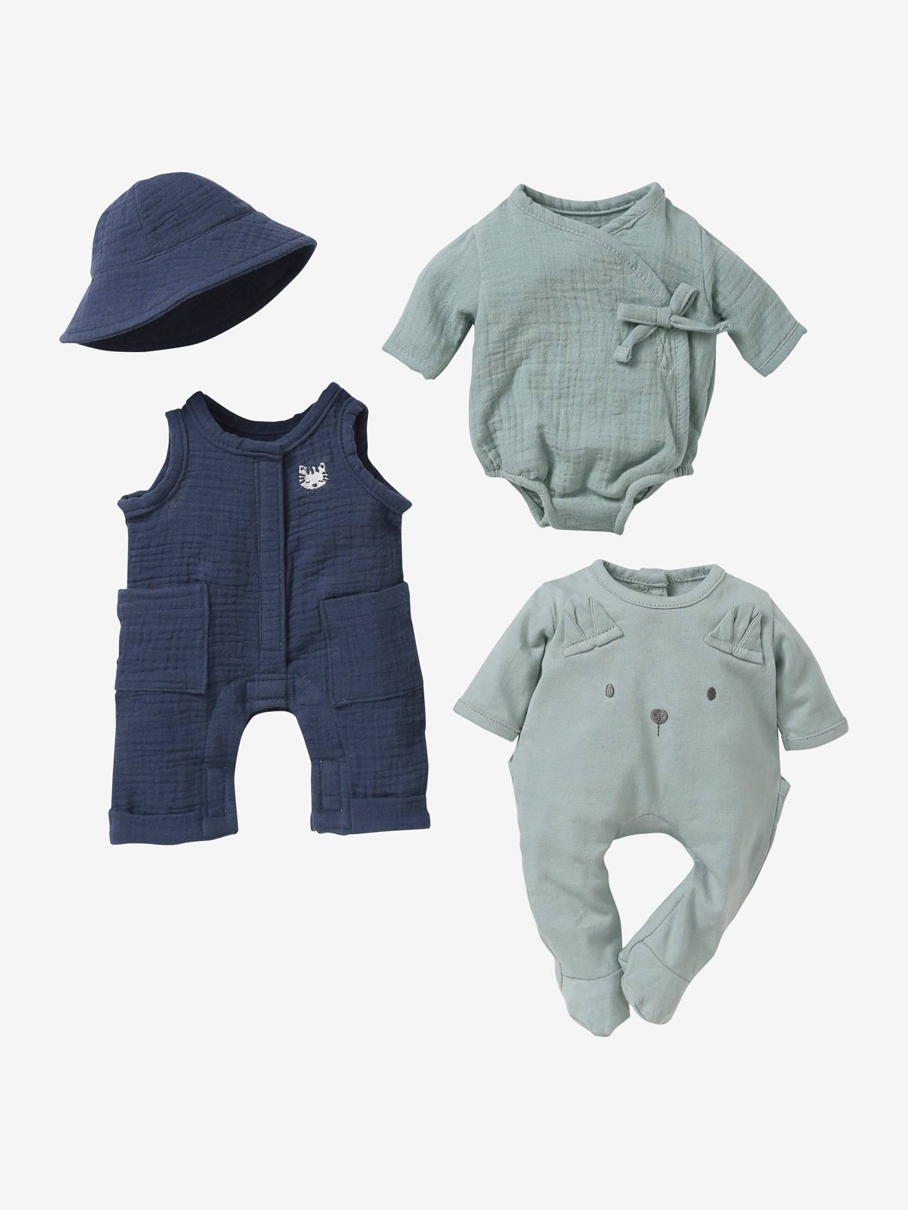 Roupa de boneca, menino azul