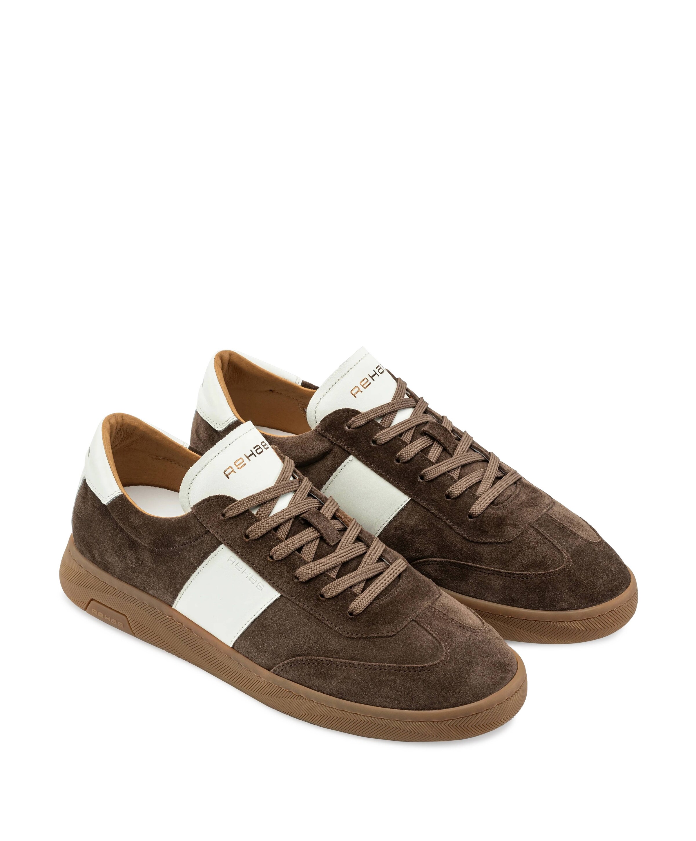 Rehab Zack sue LTHR heren sneakers bruin