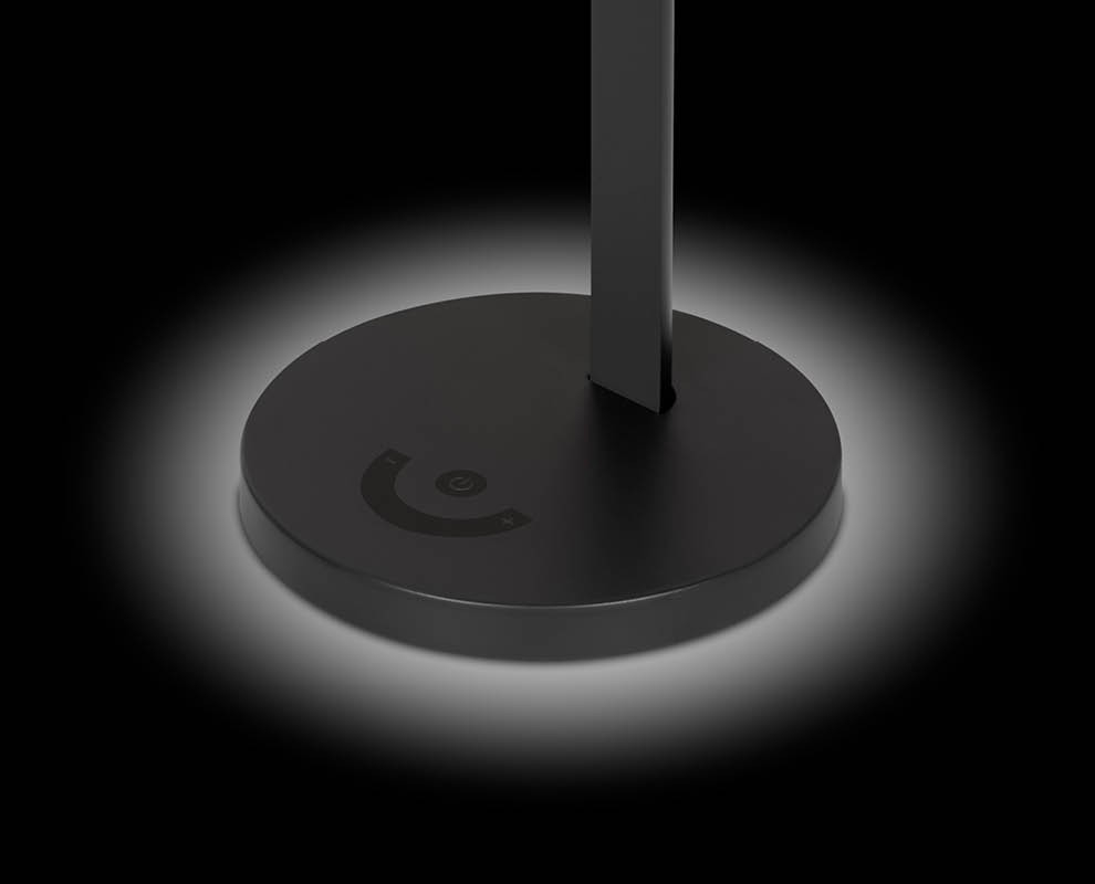Halo LED Schreibtisch Leuchte Tisch Lampe mit Neigbarem Leuchtkopf (41-5011.003) - Schwarz