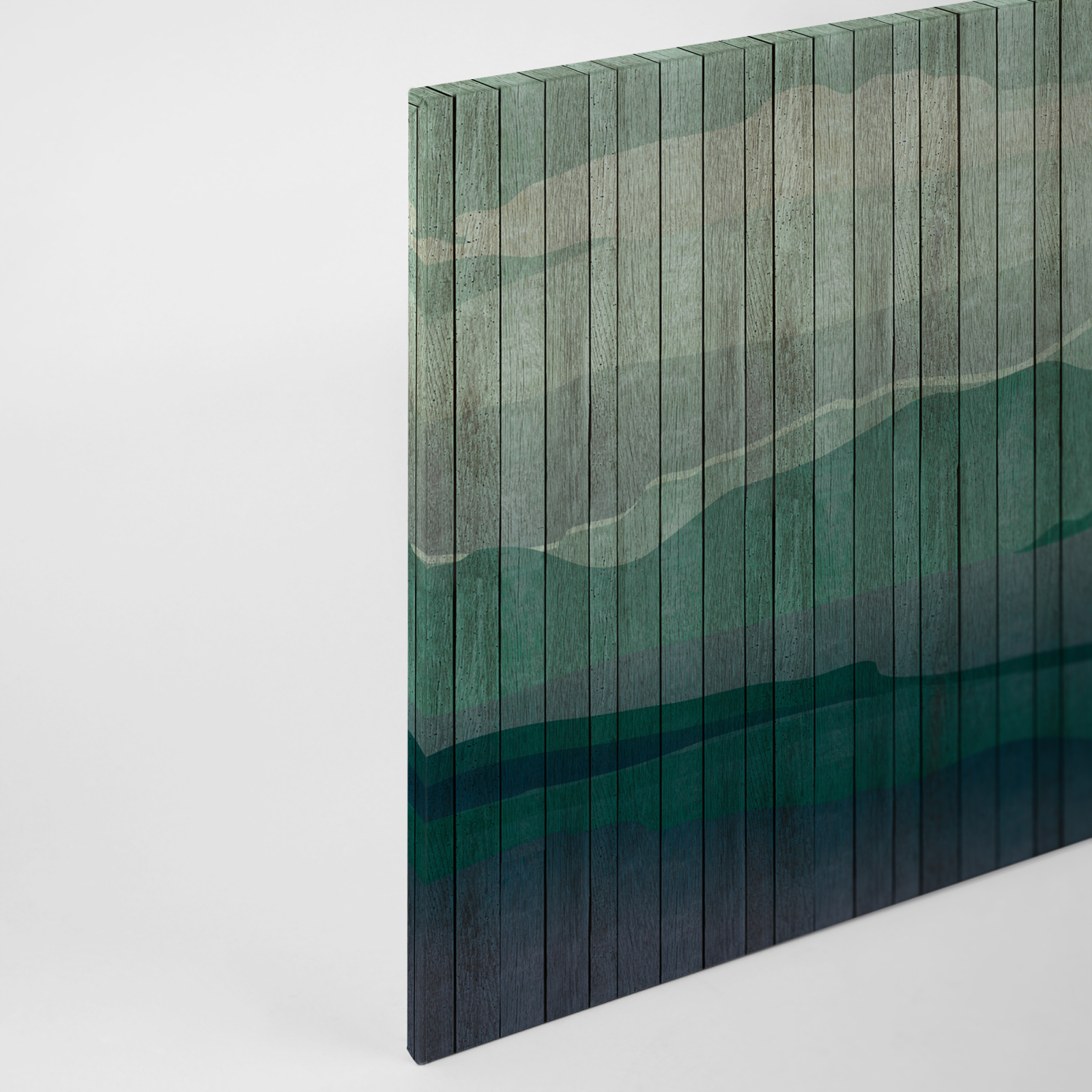 Leinwandbild BERGE - grün - 90x60 cm