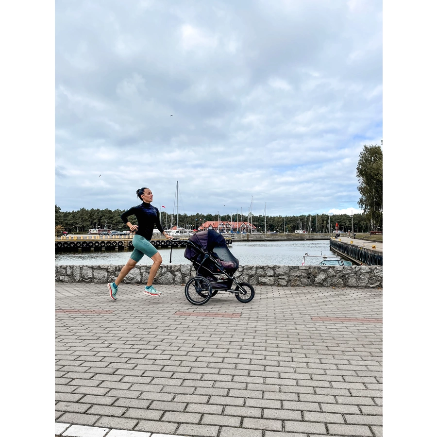 X-lander Jogger Kinderwagen X-Run Carbon Black inkl. Babywanne