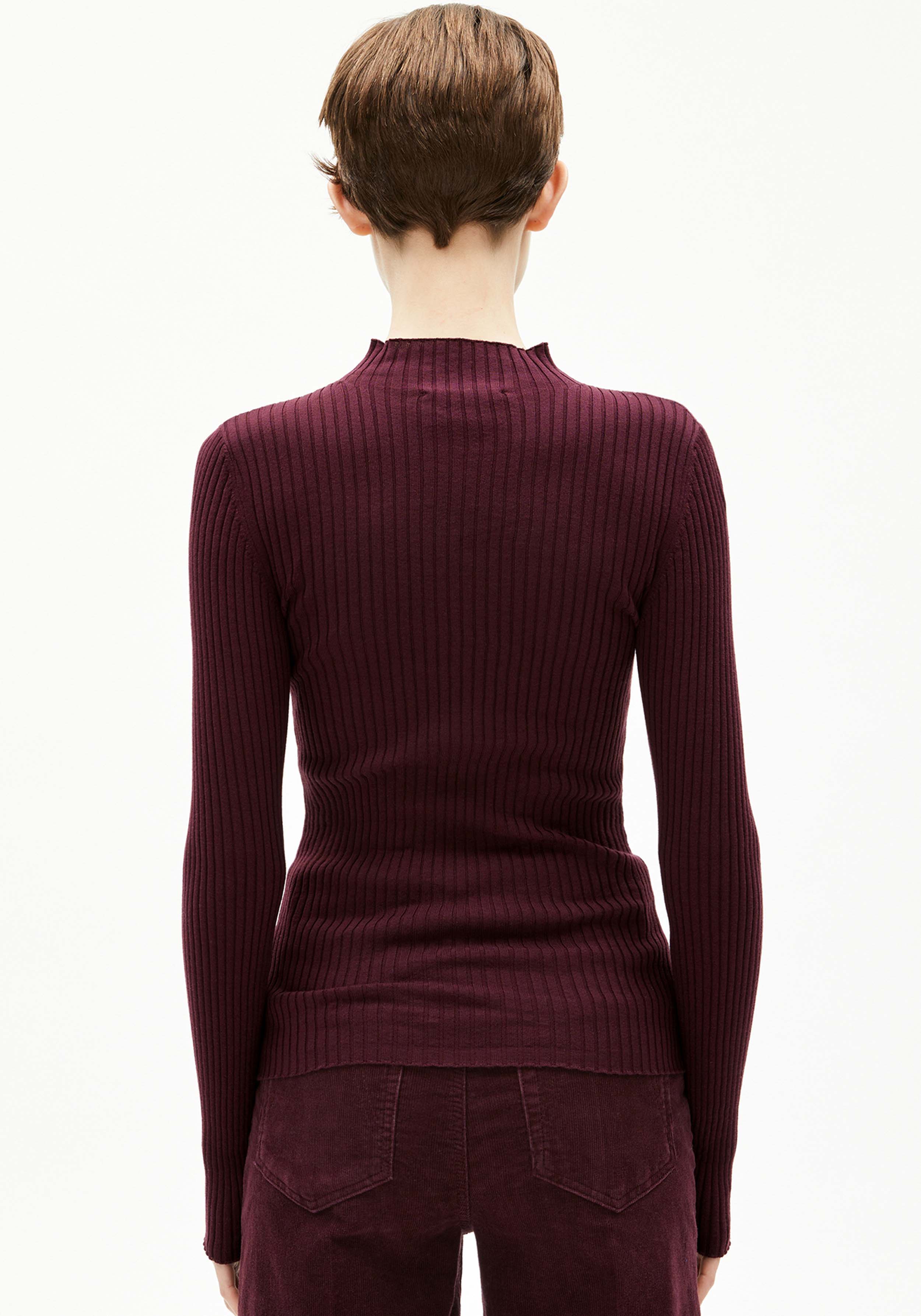 Armedangels Strickpullover Alaania Dark Cranberry