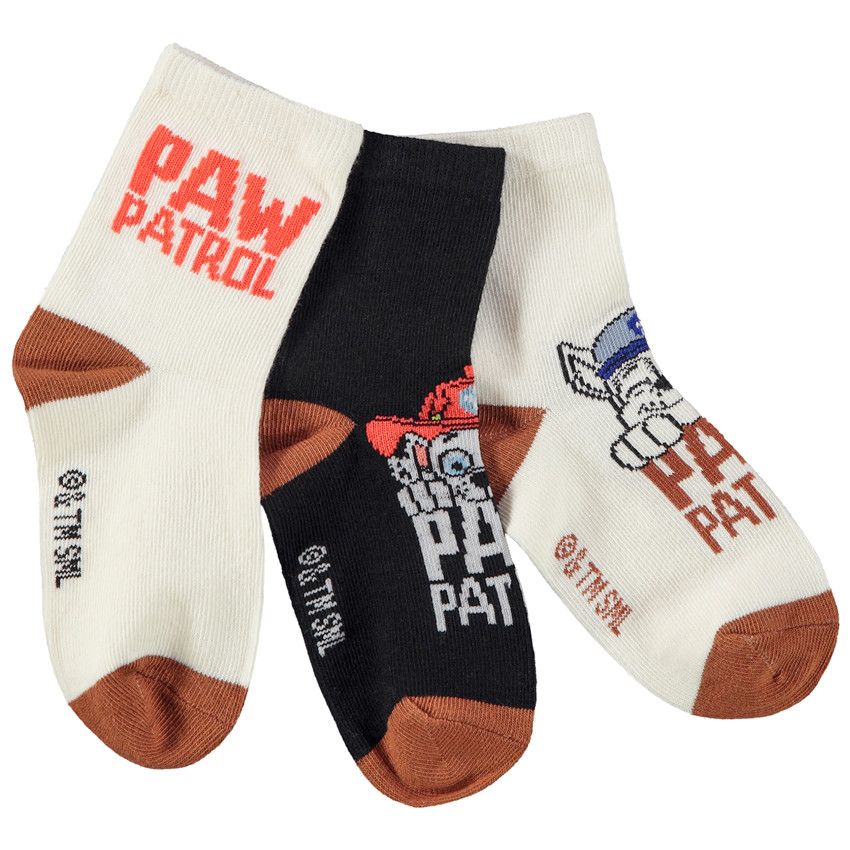 Lot de 3 paires de chaussettes print Pat'Patrouille pour garçon - Gris foncé