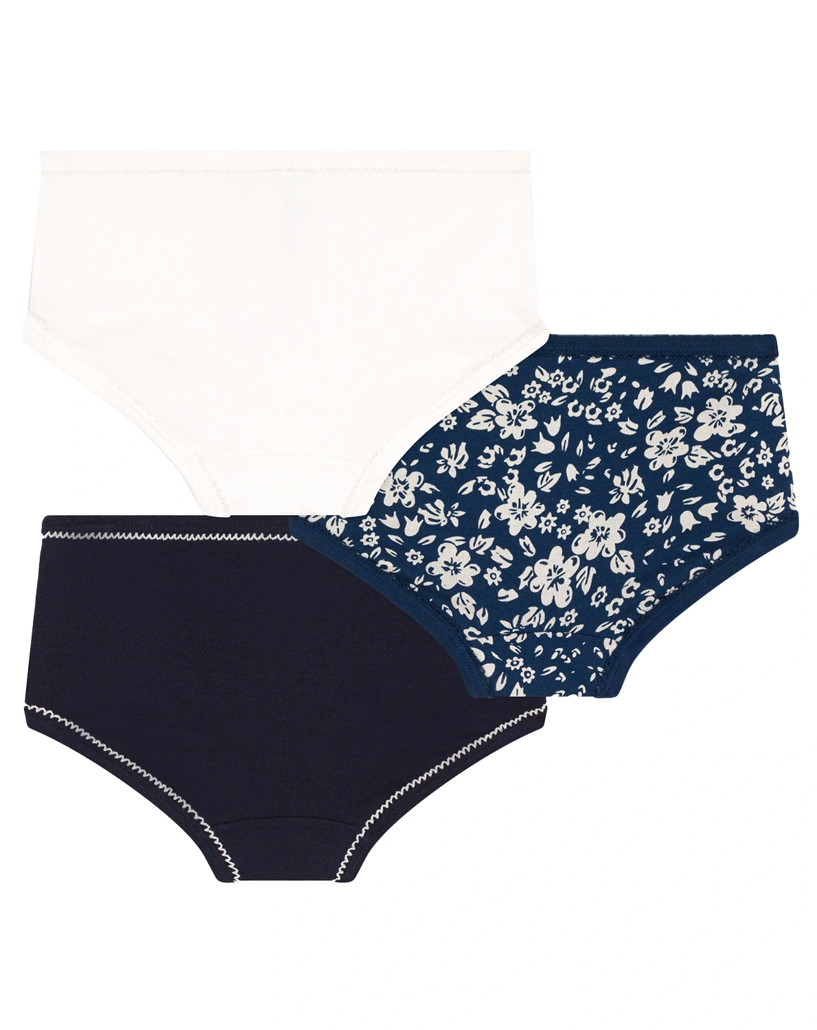 Slip FLOWER 3er Pack in bunt