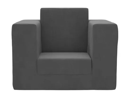 Canapé-lit pour enfants Anthracite Peluche douce