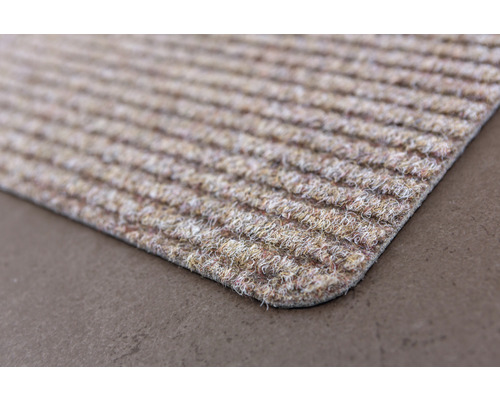 Geribbelde mat beige 50x80 cm