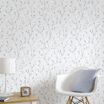 Vliesbehang Karma wit-blauw 33-280