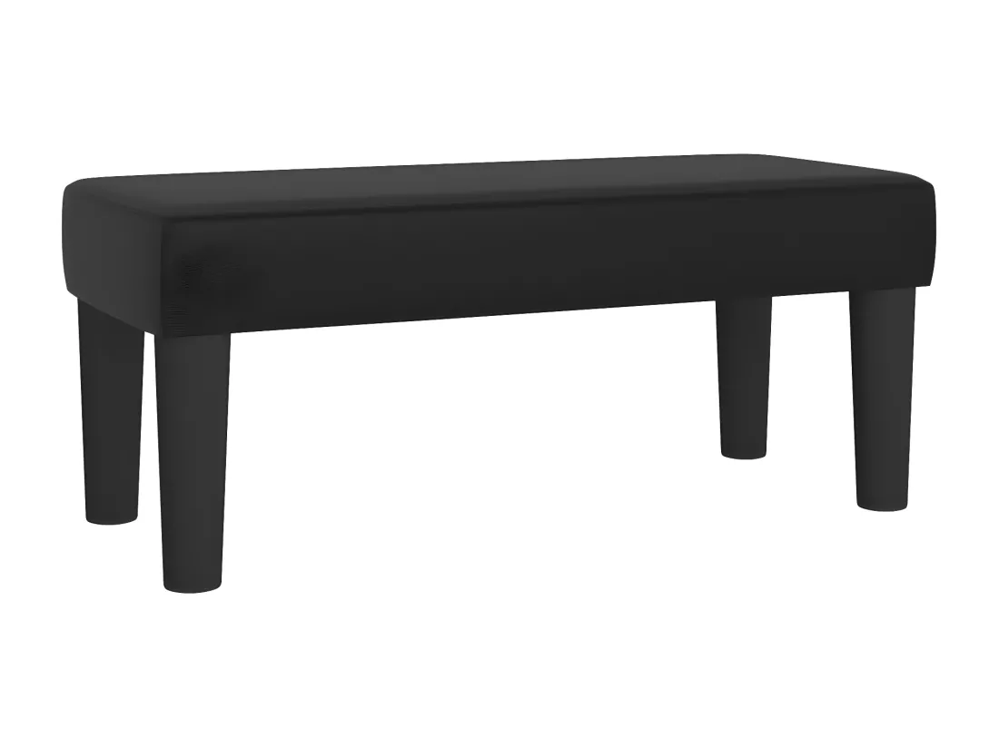 Sommier tapissier avec matelas Noir 120x200 cm Similicuir