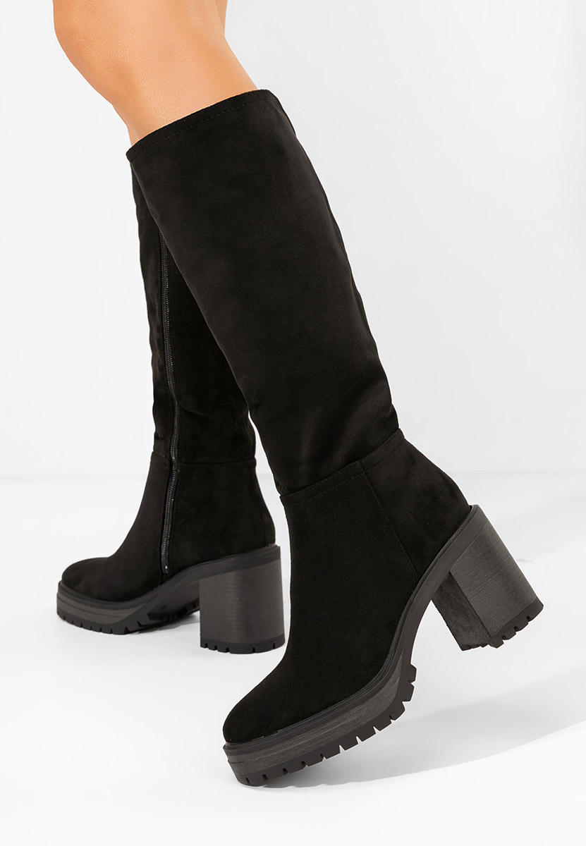 Bottes à talon carré noires Darrina V2