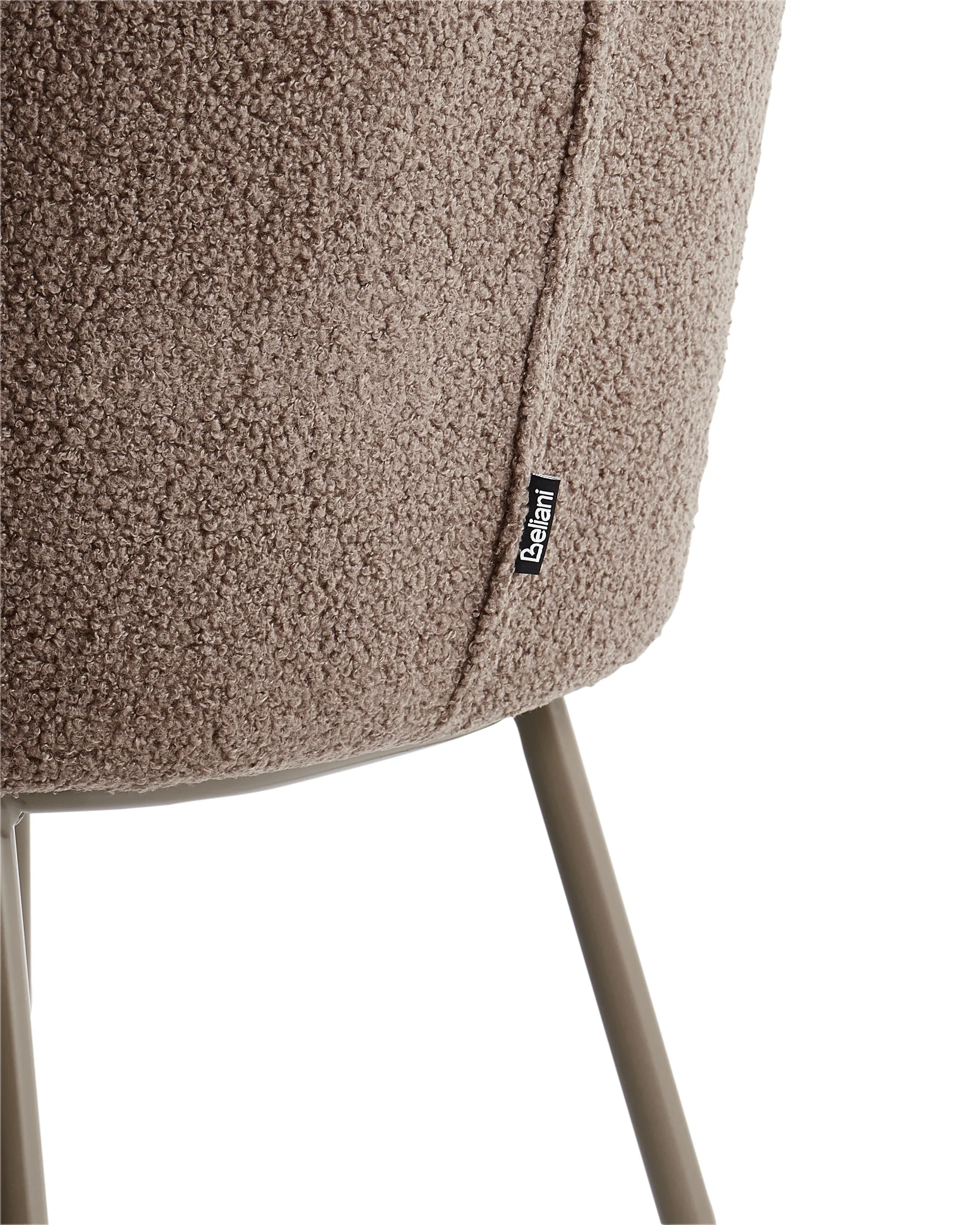 Set van 2 eetkamerstoelen MINA II Bouclé Lichtbruin