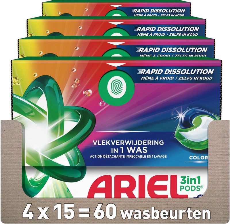 Ariel - 3in1 Pods Wasmiddelcapsules - Color - 16 Stuks