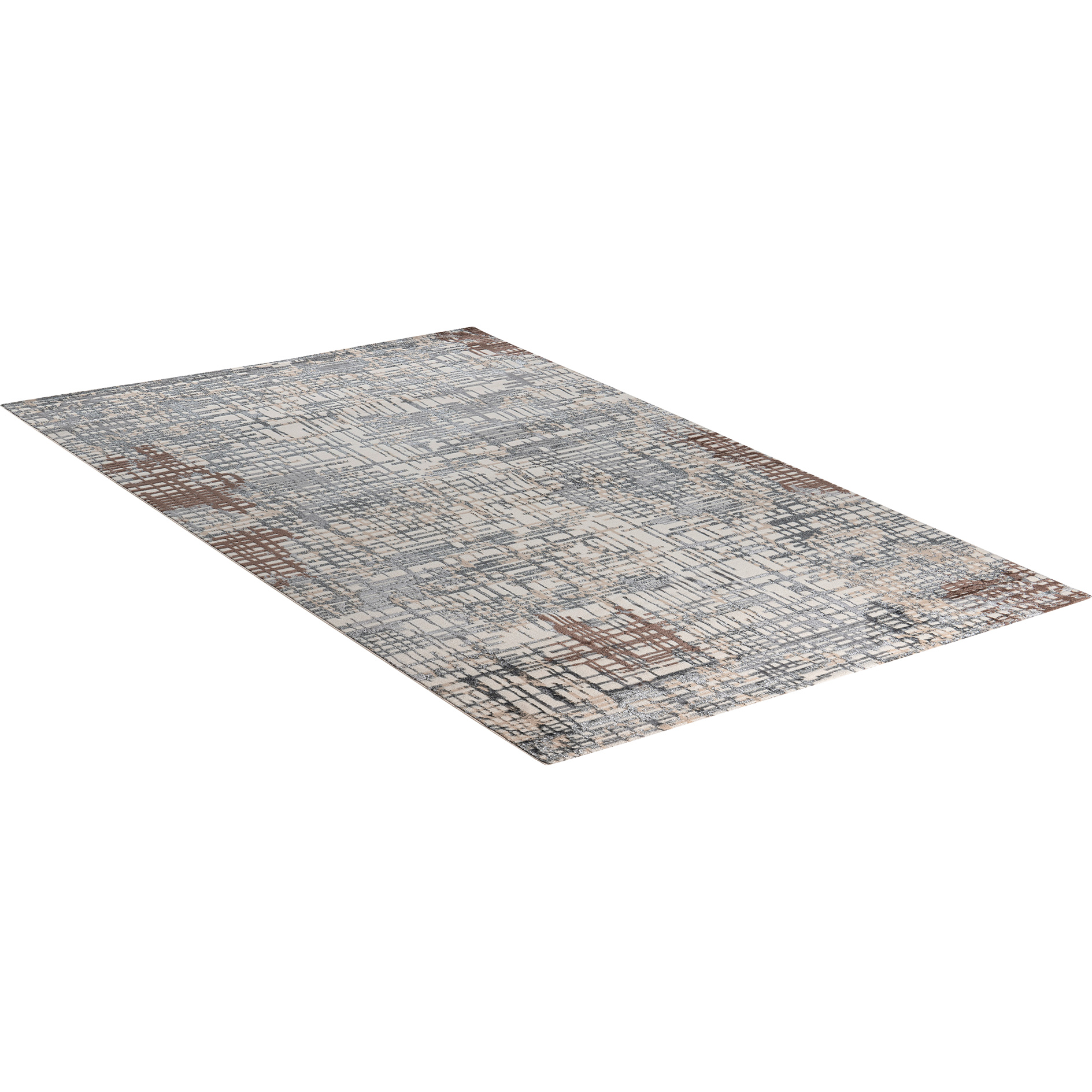 Teppich - grau - gemustert - 80x150 cm