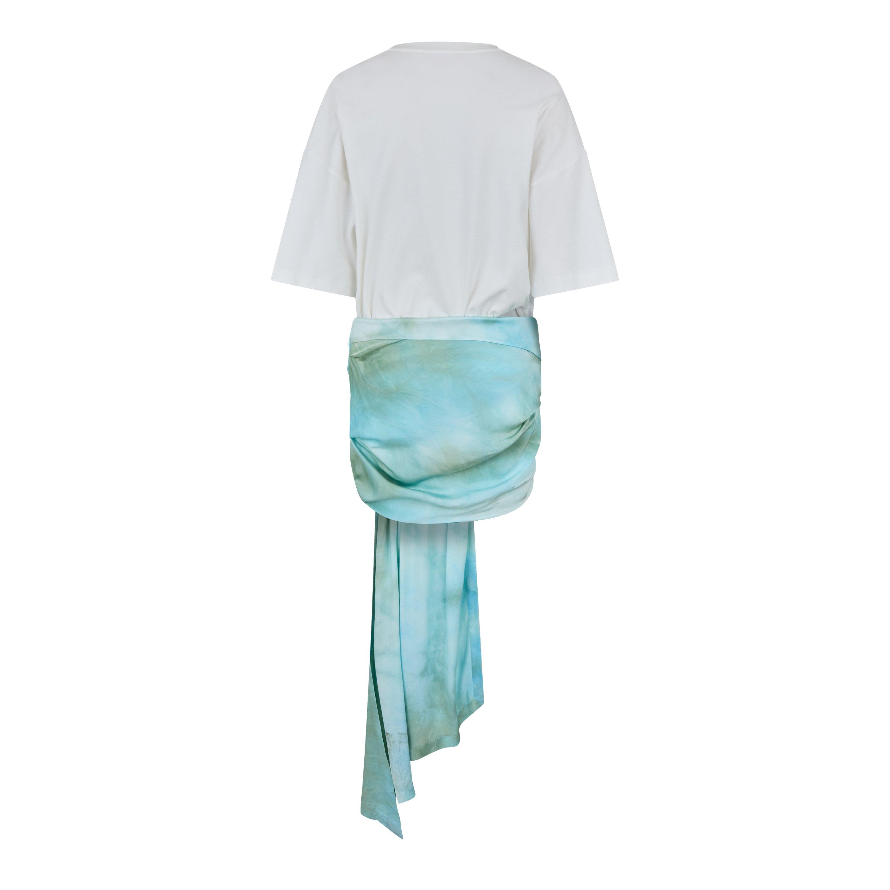 Off White Draped Skirt Mini Dress