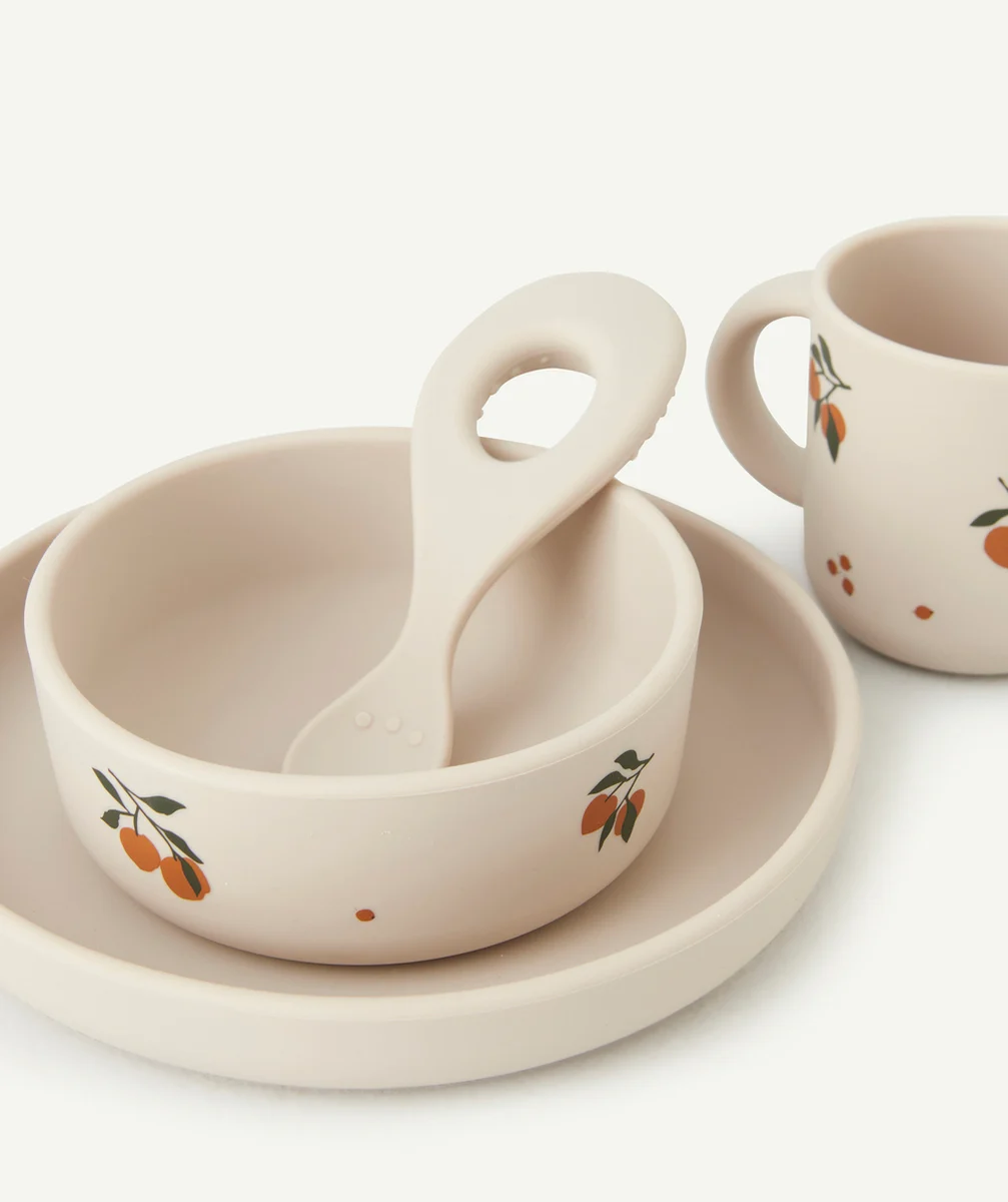 LIEWOODSET DE VAISELLES EN SILICONE MOTIFS PÊCHES