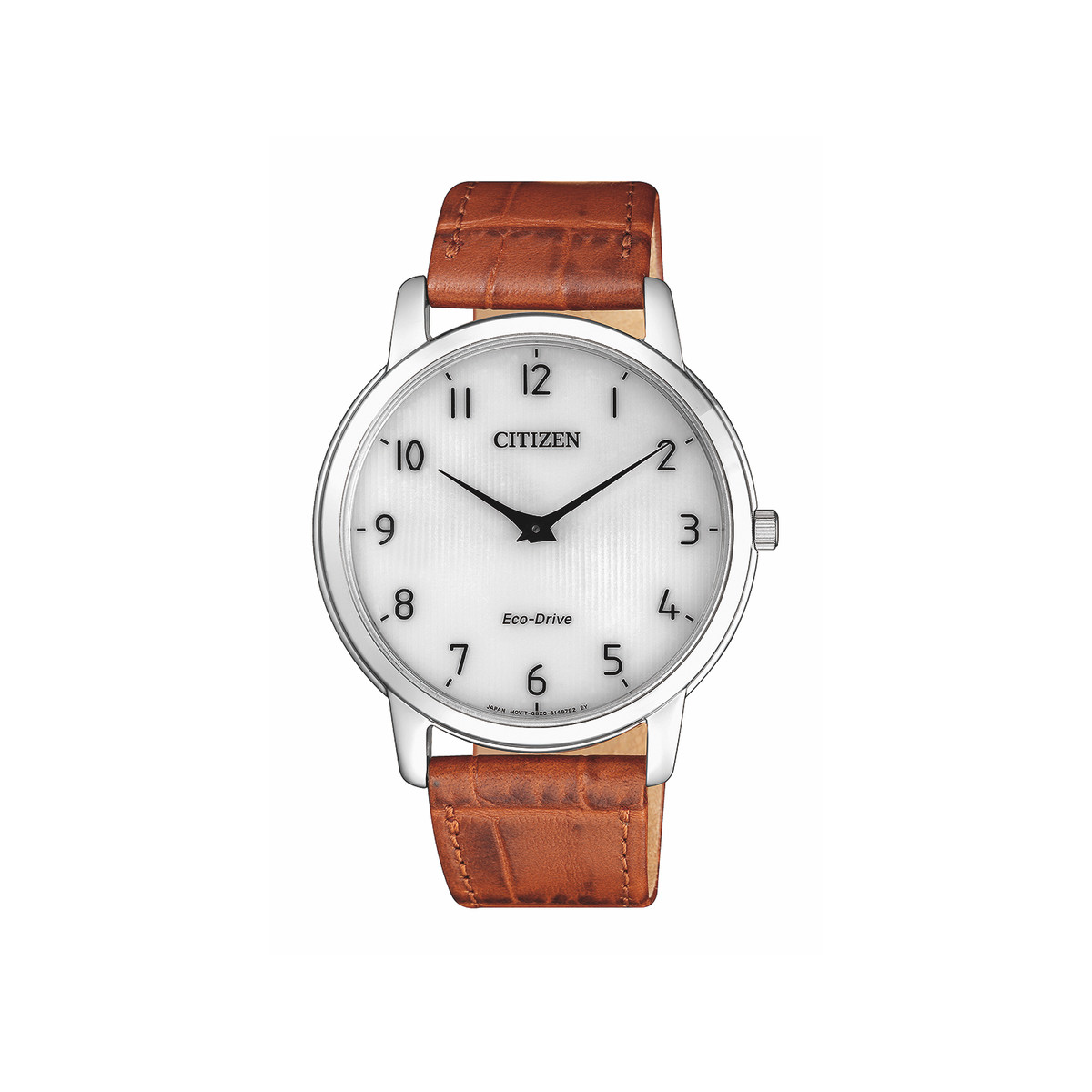 Montre Citizen homme acier cuir marron