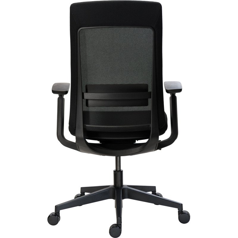 Chaise de bureau MARCUS tissu et maille - accoudoirs, réglage profondeur d'assise et soutien lombaire - Mécanisme Synchrone