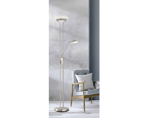 LED vloerlamp CCT + dimbaar 2900/530 lm 2700/3350/4000 KH 182 cm Pool TW nikkelkleurig/mat