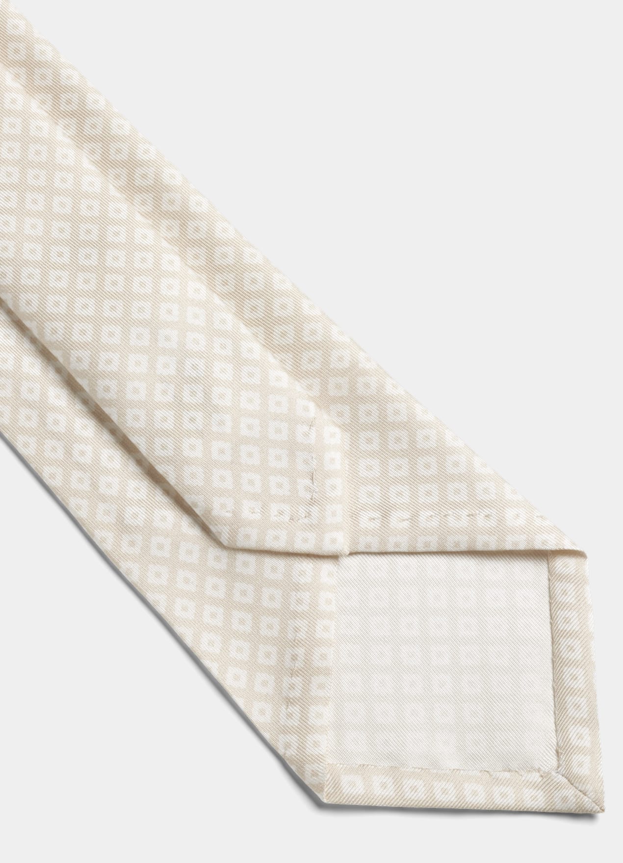 Cravate marron clair motif graphique