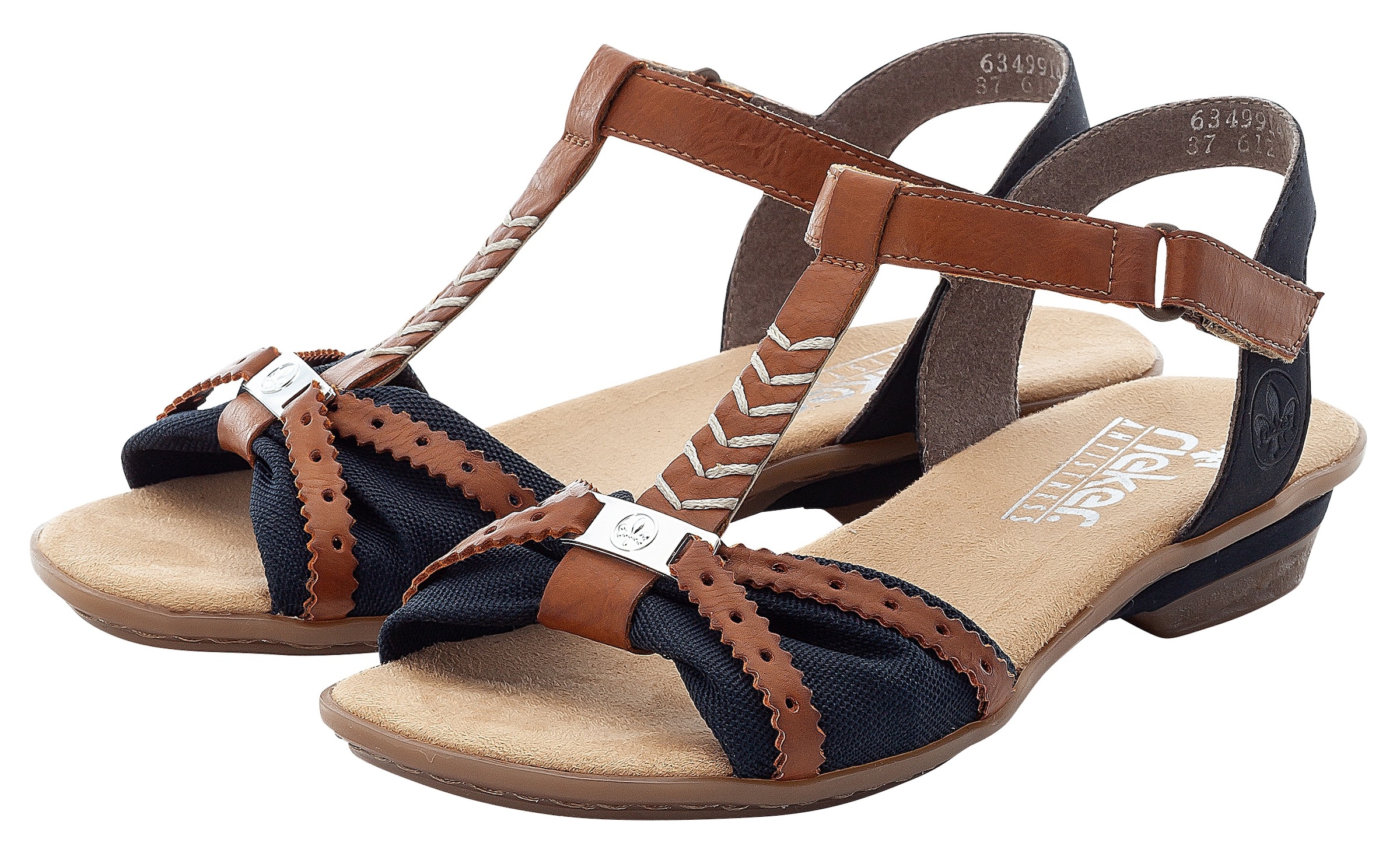 Rieker Sandalette  , Sommerschuh, Sandale, Keilabsatz, in zweifarbiger Optik