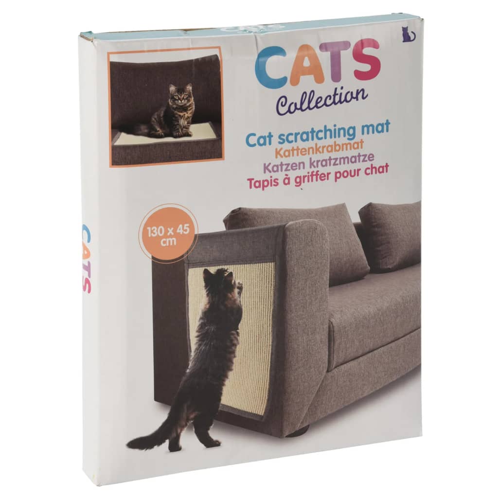 Tapis à gratter pour chat gris 130x45 cm